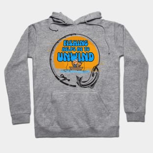 Outdoors Fishing helps me unwind father son Hoodie